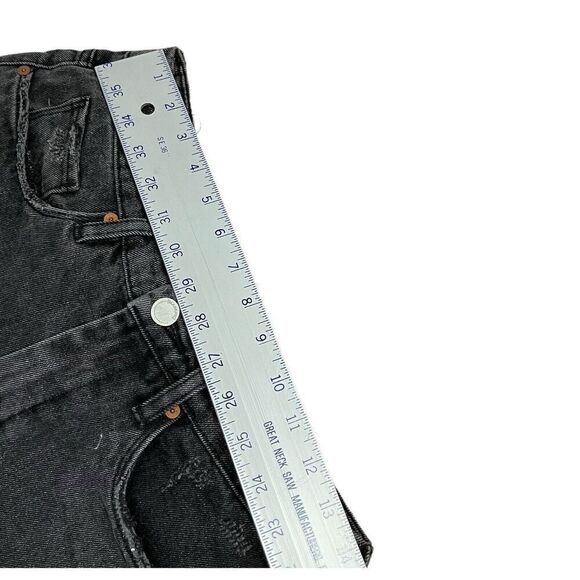 Blank‎ NYC Shorts Women’s 28 Black Cutoff Distressed Denim Dark Wash - Picture 4 of 7
